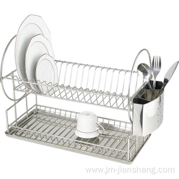 2 Tier Stainless Steel Dish Drying Rack